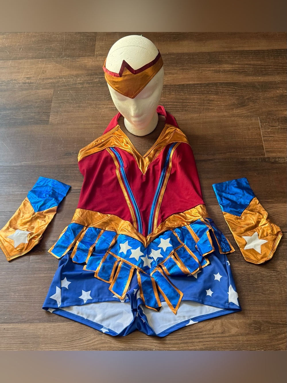 Red, Blue & Gold Superhero Costume Set